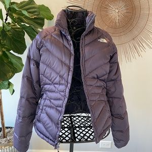 North Face Plum colored short winter jacket coat